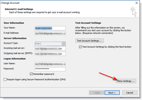 ipage email outlook error 421 cannot connect to smt